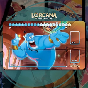 Tapete de juego Lorcana TCG - Genie on the Job - 24" x 14" pulgadas (600 x 350 mm) - Juego de cartas coleccionables
