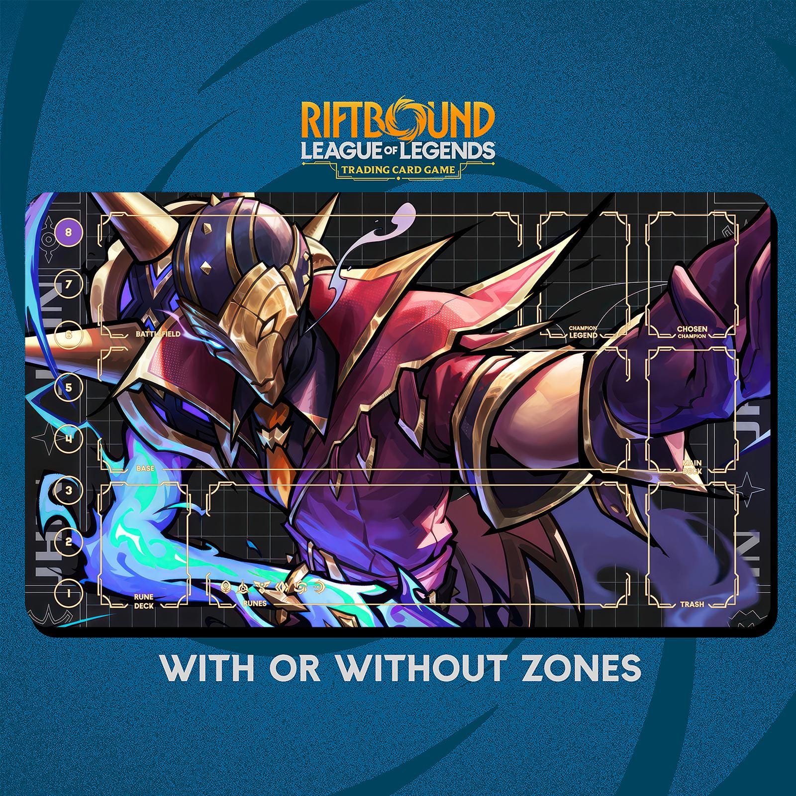 Jhin Playmat Stitched Edges - Riftbound Trading Card Game - 24