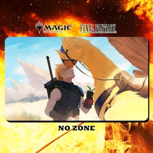 Cloud und seine Chocobo Spielmatte/Schreibtischmatte - MTG Final Fantasy - 24 "x 14" Zoll (600 x 350 mm) - Sammelkartenspiel