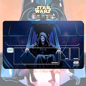 Playmat TCG Star Wars: Unlimited Palpatine - 24" x 14" polegadas (600 x 350 mm) - Jogo de cartas colecionáveis