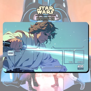 プレイマット TCG スターウォーズ: アンリミテッド ジェダイ ルーク スカイウォーカー - 24" x 14" インチ (600 x 350 mm) - トレーディング カード ゲーム