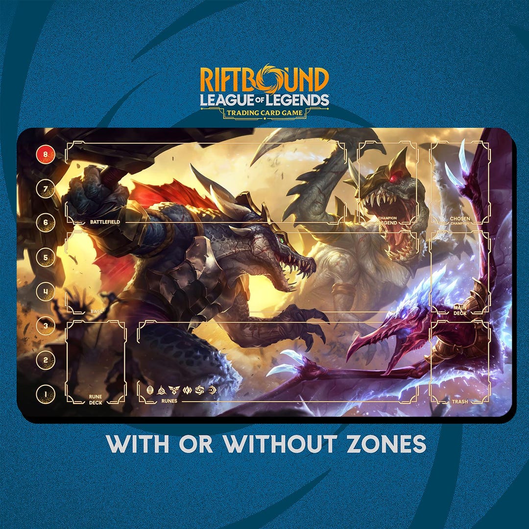 Prehistoric Reneckton Chogath and Anivia Playmat Stitched Edges ...