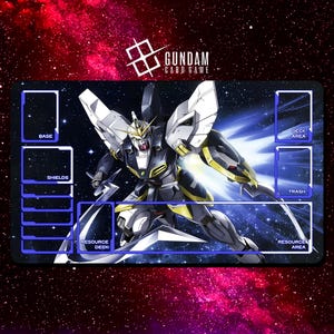 Gundam Sandrock Custom Playmat - Gundam Card Game - 24&quot; x 14&quot; inches (600 x 350 mm) - Trading Card Game