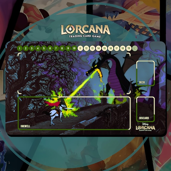 Playmat Lorcana TCG - Maleficent's Dragon - 24