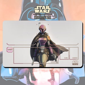 Tapete de juego TCG Star Wars: Unlimited Sabine Wren - 600 x 350 mm - Juego de cartas coleccionables