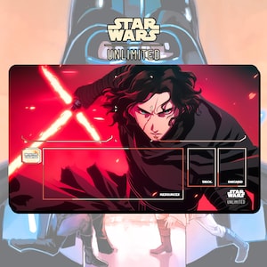 Tapis de jeu JCC Star Wars : Unlimited Kylo Ren's Wrath - 24 x 14 po. (600 x 350 mm) - Jeu de cartes à collectionner
