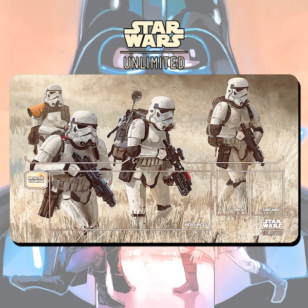 Playmat TCG Star Wars: Unlimited Stormtroopers Deployed - 24" x 14" inches (600 x 350 mm) - Trading Card Game