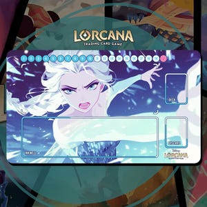 Tapis de jeu Lorcana JCC - La détermination d'Elsa - 24 x 14 po. (600 x 350 mm) - Jeu de cartes à collectionner