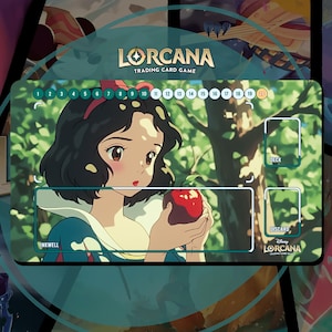 Tapis de jeu Lorcana JCC - Blanche-Neige et la pomme empoisonnée - 24 x 14 po. (600 x 350 mm) - Jeu de cartes à collectionner