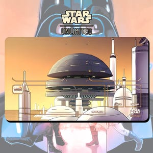 Playmat TCG Star Wars: Unlimited Capital City - 24" x 14" polegadas (600 x 350 mm) - Jogo de cartas colecionáveis