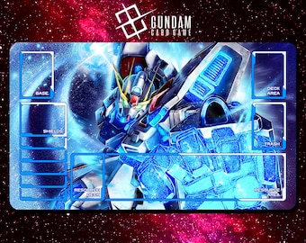 Tapete de juego Build Strike Gundam - Juego de cartas Gundam - 600 x 350 mm (24" x 14") - Juego de cartas coleccionables