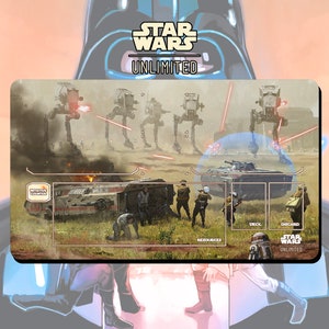 Tapis de jeu JCC Star Wars : Unlimited Empire Attack - 24 x 14 po. (600 x 350 mm) - Jeu de cartes à collectionner