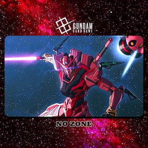 Tappetino da gioco Red Gundam GquuuuuuX - Gioco di carte Gundam - 24" x 14" pollici (600 x 350 mm) - Gioco di carte collezionabili