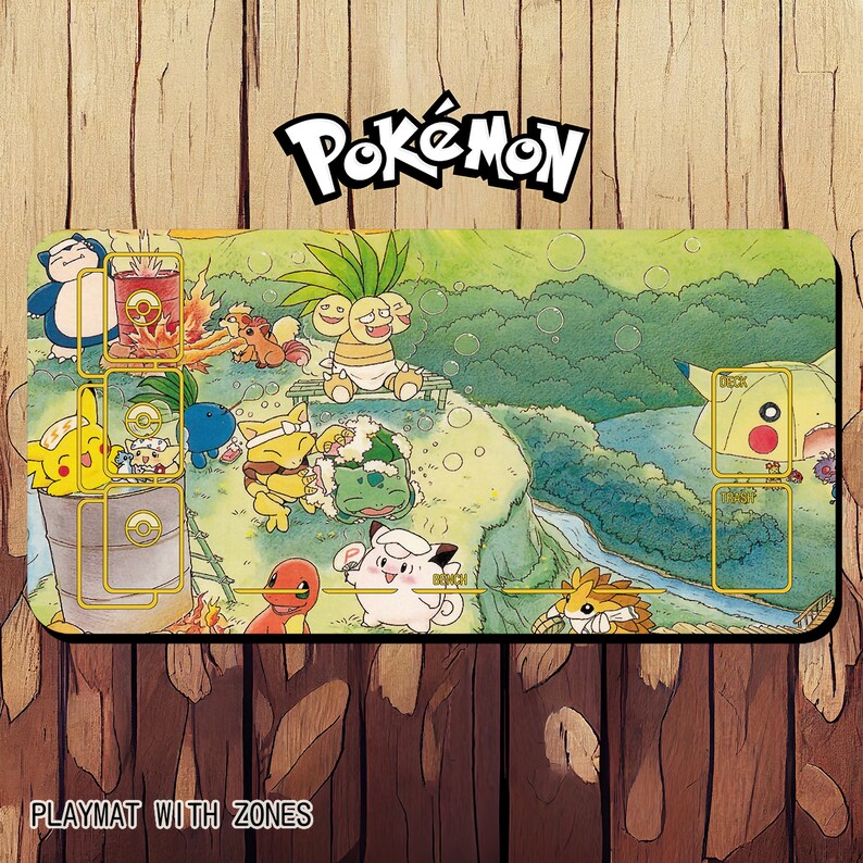 Desk Mat / Playmat Pokemon Holiday, Pokemon TCG Playmat /