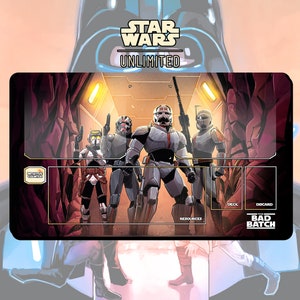 Tapis de jeu JCC Star Wars : Unlimited The Bad Batch - 24 x 14 po. (600 x 350 mm) - Jeu de cartes à collectionner
