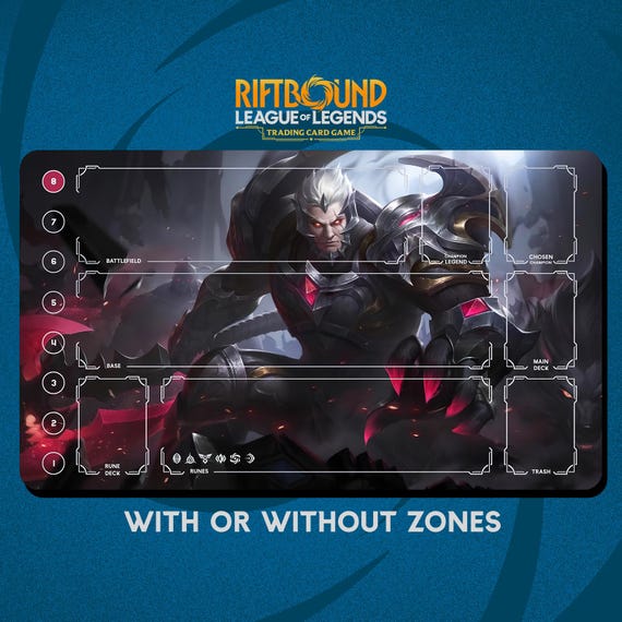 God King Darius Playmat Stitched Edges - Riftbound Trading Card