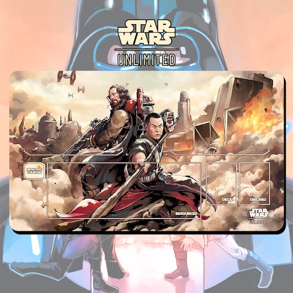 Playmat TCG Star Wars: Unlimited Chirrut Imwe and Baze Malbus - 24