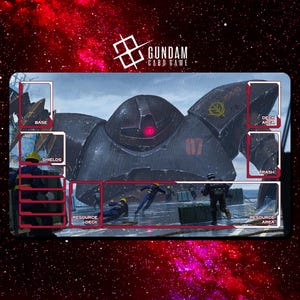 Gundam MSM-03 at War Playmat - Gundam Card Game - 24&quot; x 14&quot; inches (600 x 350 mm) - Trading Card Game