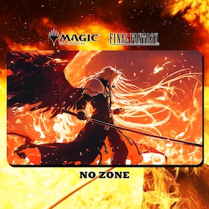 セフィロス アフレイム プレイマット/デスクマット - MTG ファイナルファンタジー - 24インチ x 14インチ (600 x 350 mm) - トレーディングカードゲーム