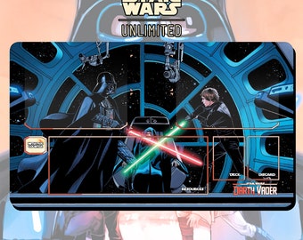 Tapis de jeu JCC Star Wars : Unlimited Darth Vader vs Luke Skywalker - 24 x 14 po. (600 x 350 mm) - Jeu de cartes à collectionner