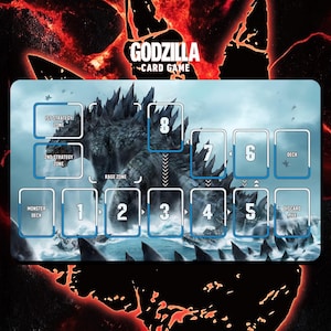 ゴジラ対キングギドラ プレイマット - ゴジラ カードゲーム - 24インチ