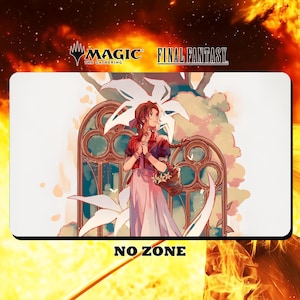 Aerith Playmat/ Deskmat - MTG Final Fantasy - 24&quot; x 14&quot; inches (600 x 350 mm) - Trading Card Game