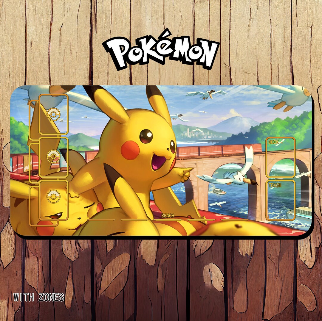 Desk Mat / Playmat Pokemon Pikachu Pokemon TCG Playmat / Card Etsy