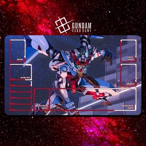 Gundam GquuuuuuX Playmat - Gundam Card Game - 24&quot; x 14&quot; inches (600 x 350 mm) - Trading Card Game