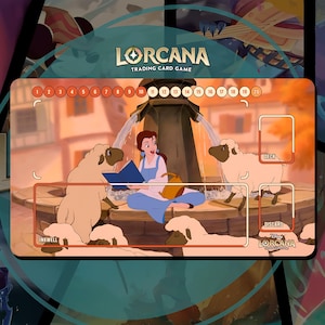 Tappetino da gioco Lorcana TCG - Belle - La bella e la bestia - 24" x 14" pollici (600 x 350 mm) - Gioco di carte collezionabili