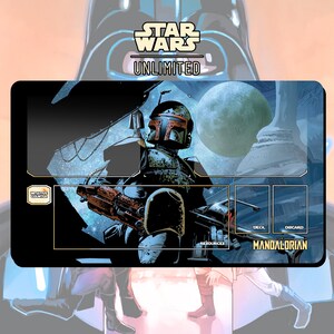 プレイマット TCG スターウォーズ: アンリミテッド ボバ・フェット - 24" x 14" インチ (600 x 350 mm) - トレーディングカードゲーム