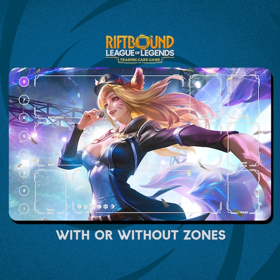 K/DA Popstars Ahri Playmat Stitched Edges - Riftbound Trading Card Game -  24" X 14" Inches (600 X 350 Mm) - - Etsy