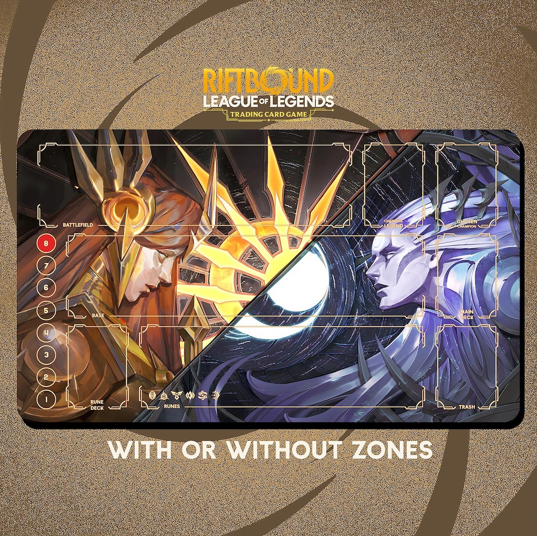 Leona X Diana Playmat Stitched Edges - Riftbound Trading Card Game