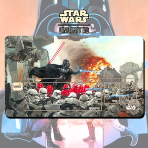 プレイマット TCG スターウォーズ: アンリミテッド ダースベイダー ギャラクティック エンパイア ストライク - 24" x 14" インチ (600 x 350 mm) - トレーディング カード ゲーム