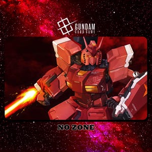 Tappetino da gioco PF-78-3 Perfect Gundam III Red Warrior - Gioco di carte Gundam - 600 x 350 mm (24" x 14") - Gioco di carte collezionabili