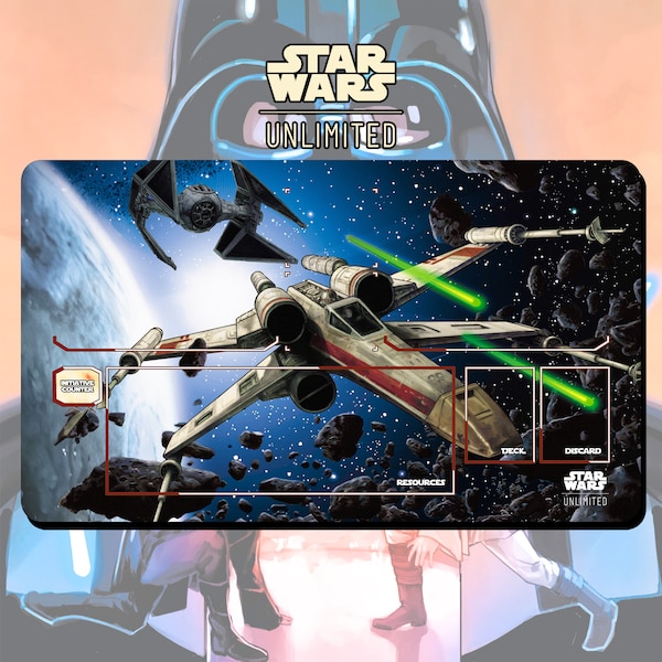 Playmat TCG Star Wars: Unlimited X Wing Starfighter - 24" x 14" inches (600 x 350 mm) - Trading Card Game