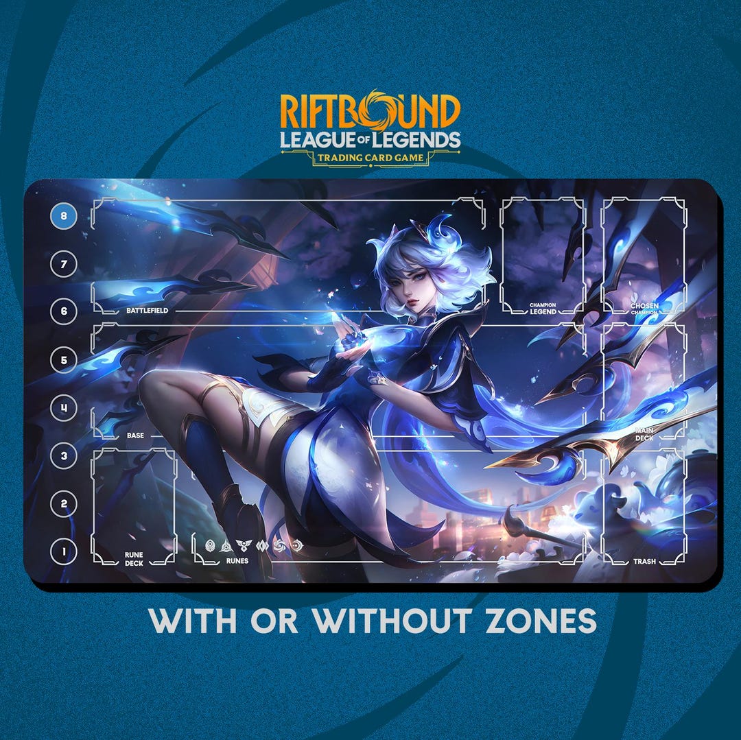 Porcelaine Irelia Playmat Stitched Edges - Riftbound Trading Card