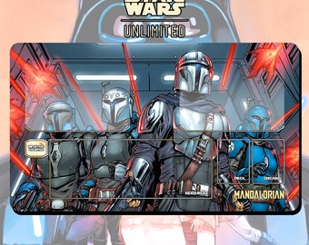Spielmatte TKG Star Wars: Unlimited The Mandalorians Team - 24 "x 14" Zoll (600 x 350 mm) - Sammelkartenspiel