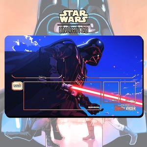 プレイマット TCG スターウォーズ: アンリミテッド ダースベイダーの怒り - 24" x 14" インチ (600 x 350 mm) - トレーディングカードゲーム