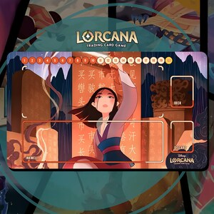 Tapis de jeu Lorcana TCG - Mulan - 24" x 14" pouces (600 x 350 mm) - Jeu de cartes à collectionner