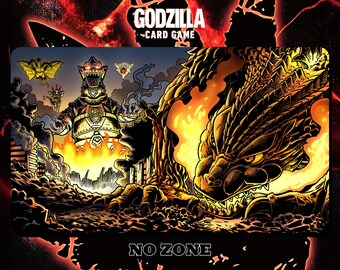 ゴジラ対宇宙怪獣プレイマット - ゴジラカードゲーム - 24インチ x 14