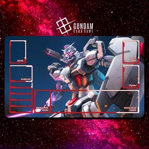 Gundam Ex with GquuuuuuX Design Playmat - Gundam Card Game - 24&quot; x 14&quot; inches (600 x 350 mm) - Trading Card Game