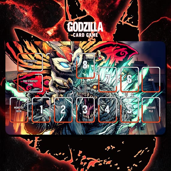 Godzilla Vs Mothra Playmat - Godzilla Card Game - 24