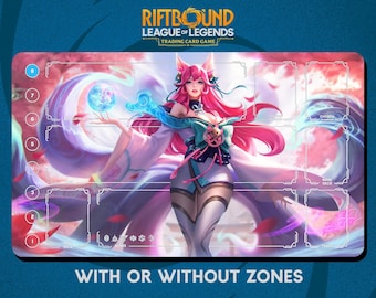 Mystic Ahri Playmat Stitched Edges - Riftbound Trading Card Game