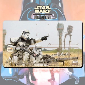 Tapis de jeu JCC Star Wars : Unlimited Stormtroopers Battlefield - 24 x 14 po. (600 x 350 mm) - Jeu de cartes à collectionner