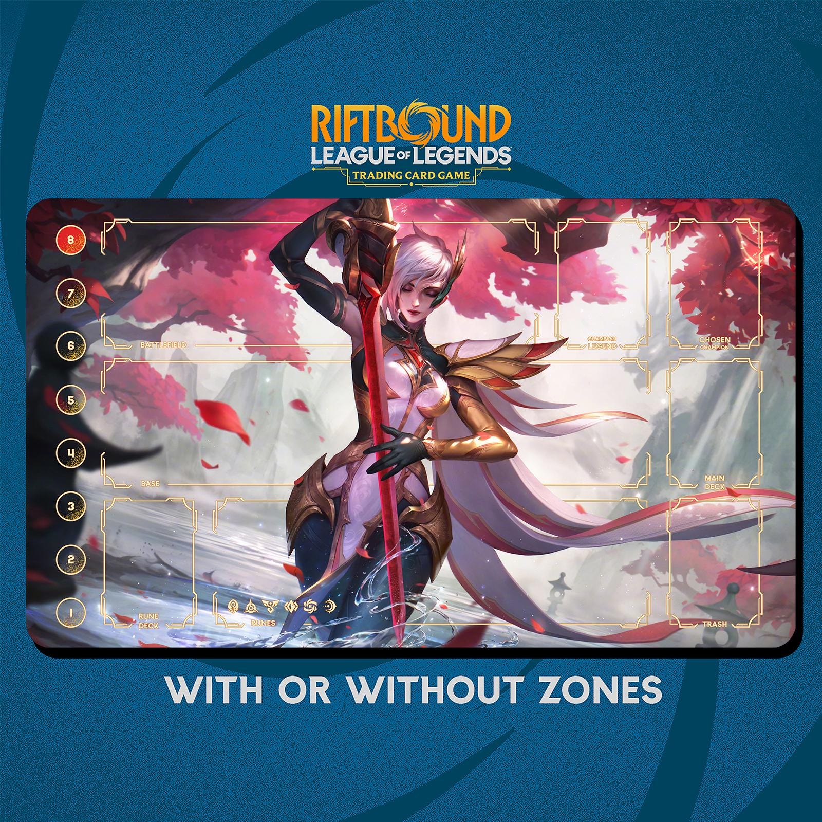 Fiora Tenfold Triumph Playmat Stitched Edges - Riftbound Trading