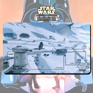 Tapis de jeu JCC Star Wars : Unlimited Echo Base - 24 x 14 po. (600 x 350 mm) - Jeu de cartes à collectionner