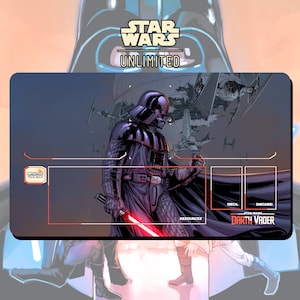 Tapis de jeu JCC Star Wars : Unlimited Dark Vador's Ambition - 24 x 14 po. (600 x 350 mm) - Jeu de cartes à collectionner