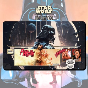 Tapis de jeu JCC Star Wars : Unlimited Dark Vador Conquest Comics Edition - 24 x 14 po. (600 x 350 mm) - Jeu de cartes à collectionner