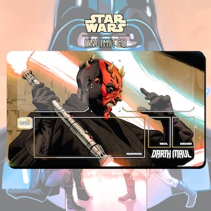 Tappetino da gioco TCG Star Wars: Unlimited Darth Maul - 24" x 14" pollici (600 x 350 mm) - Gioco di carte collezionabili