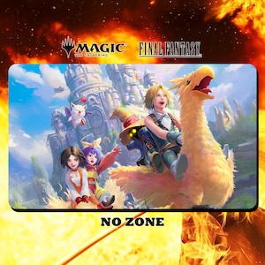 FF9 Chocobo Race Playmat/ Deskmat - MTG Final Fantasy - 24&quot; x 14&quot; inches (600 x 350 mm) - Trading Card Game